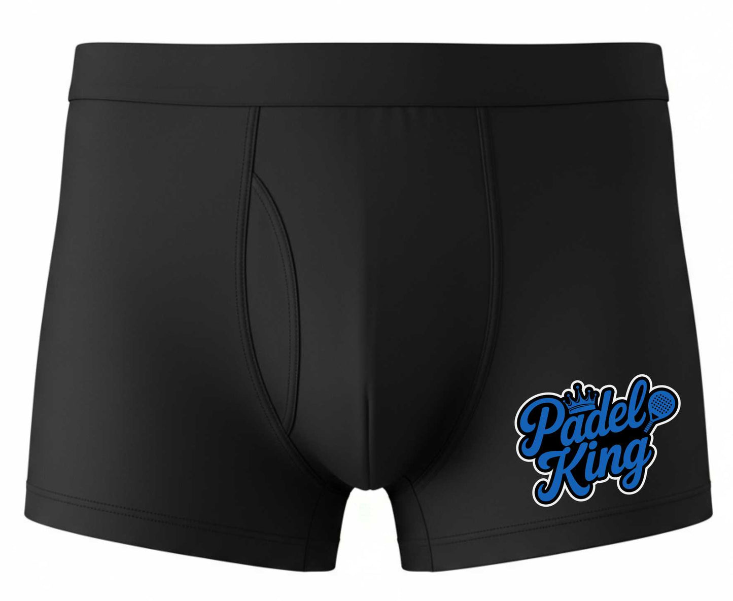 The Padel King Black Men's Bamboo Boxer Shorts Father's Day Birthday Gift