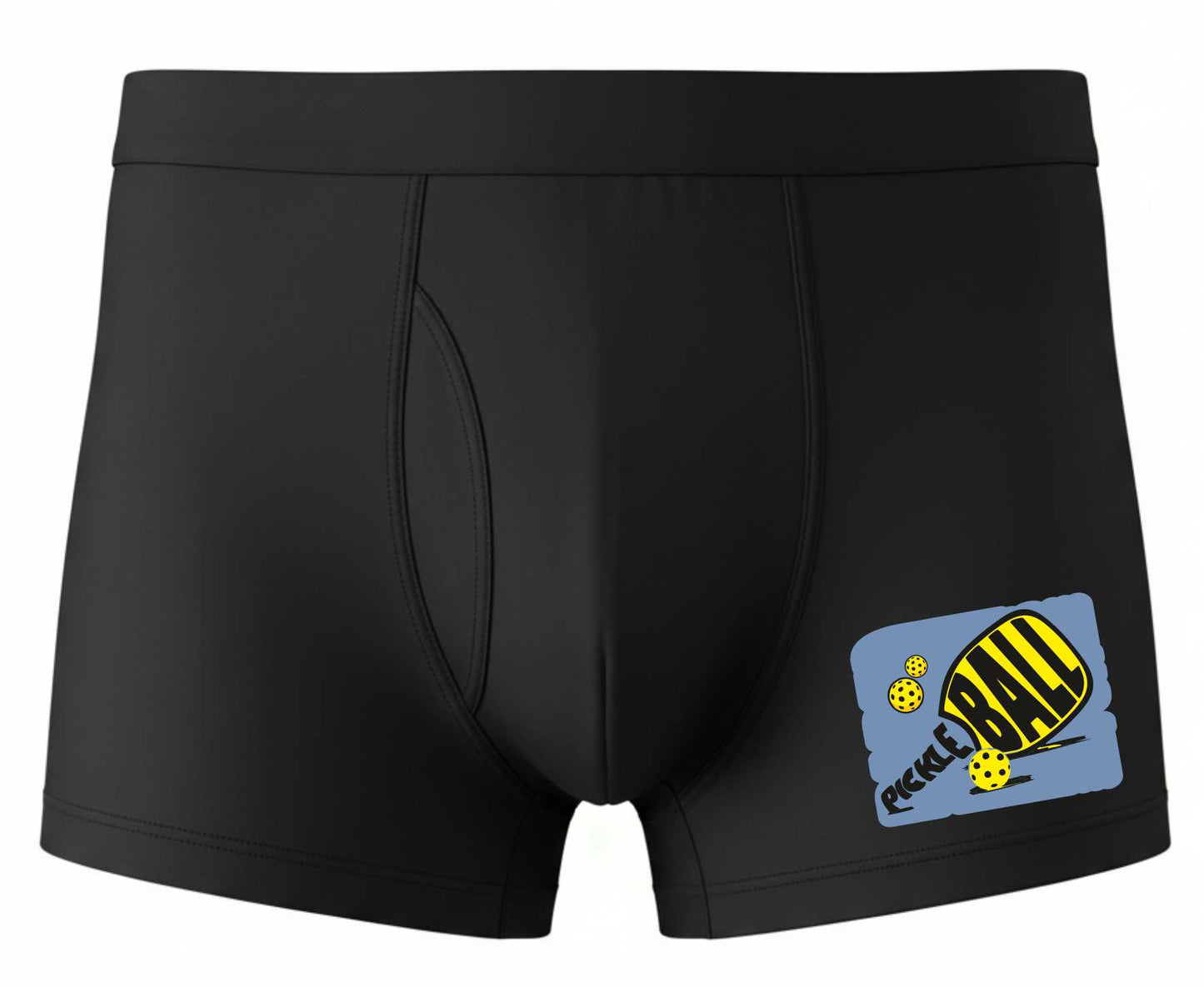 Father's Day Pickleball Birthday Gift Black Boxer Shorts Mens