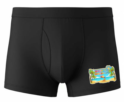Boxer Shorts Mens Black Rocking Retirement Gift For Men