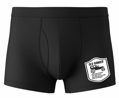 50th Birthday Old Banger Bamboo Boxer Shorts Funny Gift For Him