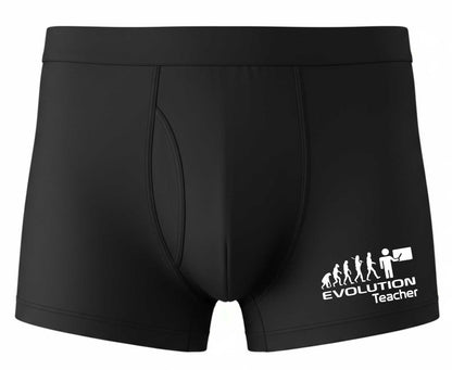 Funny Teacher Gift Supersoft Bamboo Boxer Shorts Evolution Of