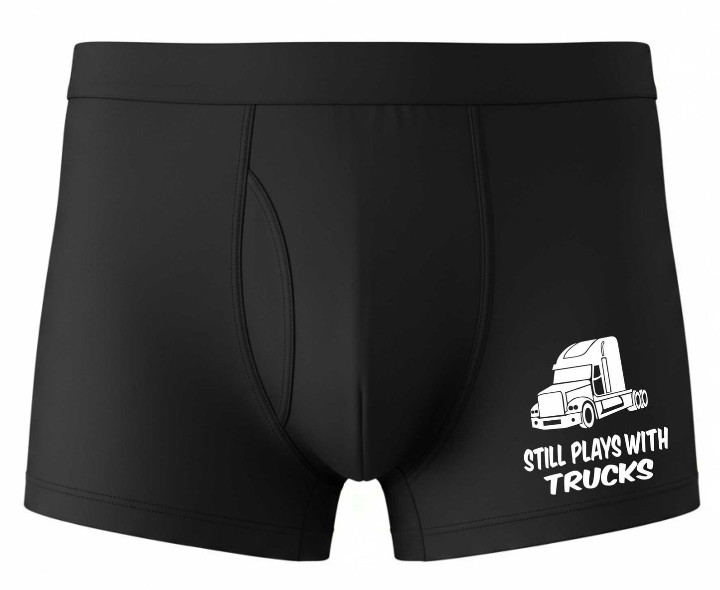 Bamboo Boxer Shorts Still Plays With Trucks Funny HGV Driver Gift For Him