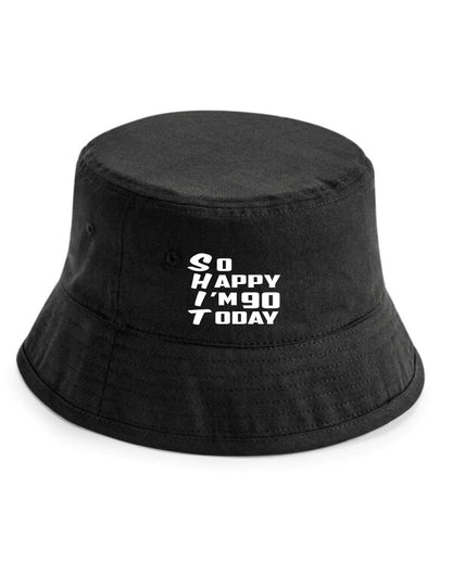 Bucket Hat Funny 90th Birthday Gift For Men & Ladies 90 Year Old Present