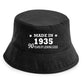 Totally Awesome Made In 1935 Bucket Hat 90th Birthday Age 90 Men & Ladies