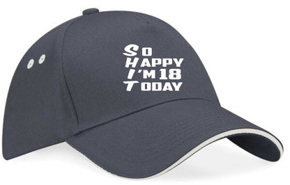 Baseball Cap Funny 18th Birthday Gift For Men & Ladies 18 Year Old Present
