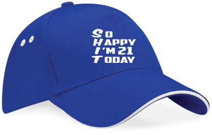 Baseball Cap Funny 21st Birthday Gift For Men & Ladies 21 Year Old Present