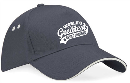 Baseball Cap Greatest Great Grandad Gift For Men Present Fathers Day Birthday