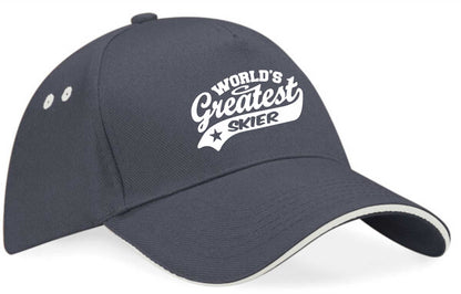 Baseball Cap Greatest Skier Birthday Present Gift For Him Gift For Her