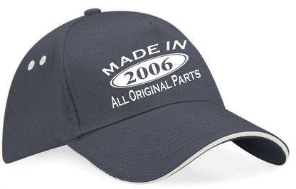Made In 2006 Baseball Cap 18th Birthday Gift Age 18 For Men & Women