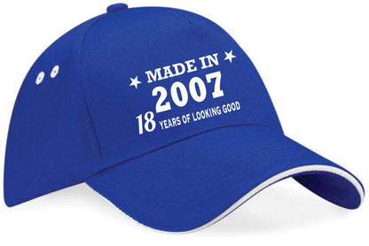 Made in 2007 18th Birthday Baseball Cap 18 Year Old Gift For Men & Ladies