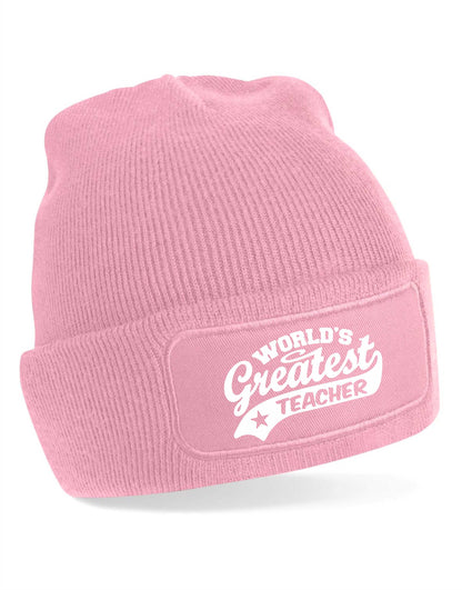 Beanie Hat Greatest Teacher Gift For Her Gift For Him Birthday Present