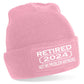 I Retired In 2024 Gift For Men Ladies Retirement Present Beanie Hat