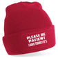 Be Patient I Have Tourettes Beanie Hat Mental Health Awareness Men & Ladies