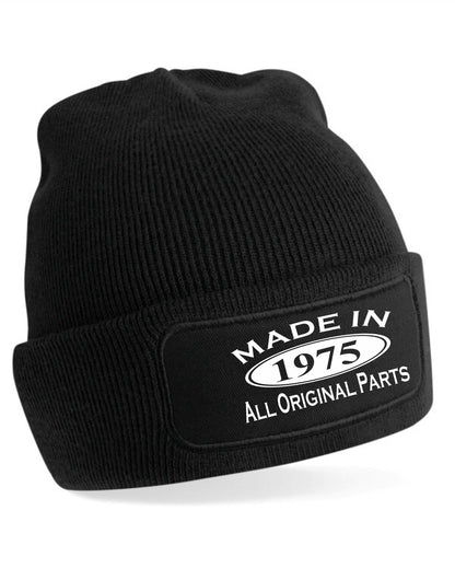 Made In 1975 Beanie Hat 50th Birthday Gift Great For Men & Women