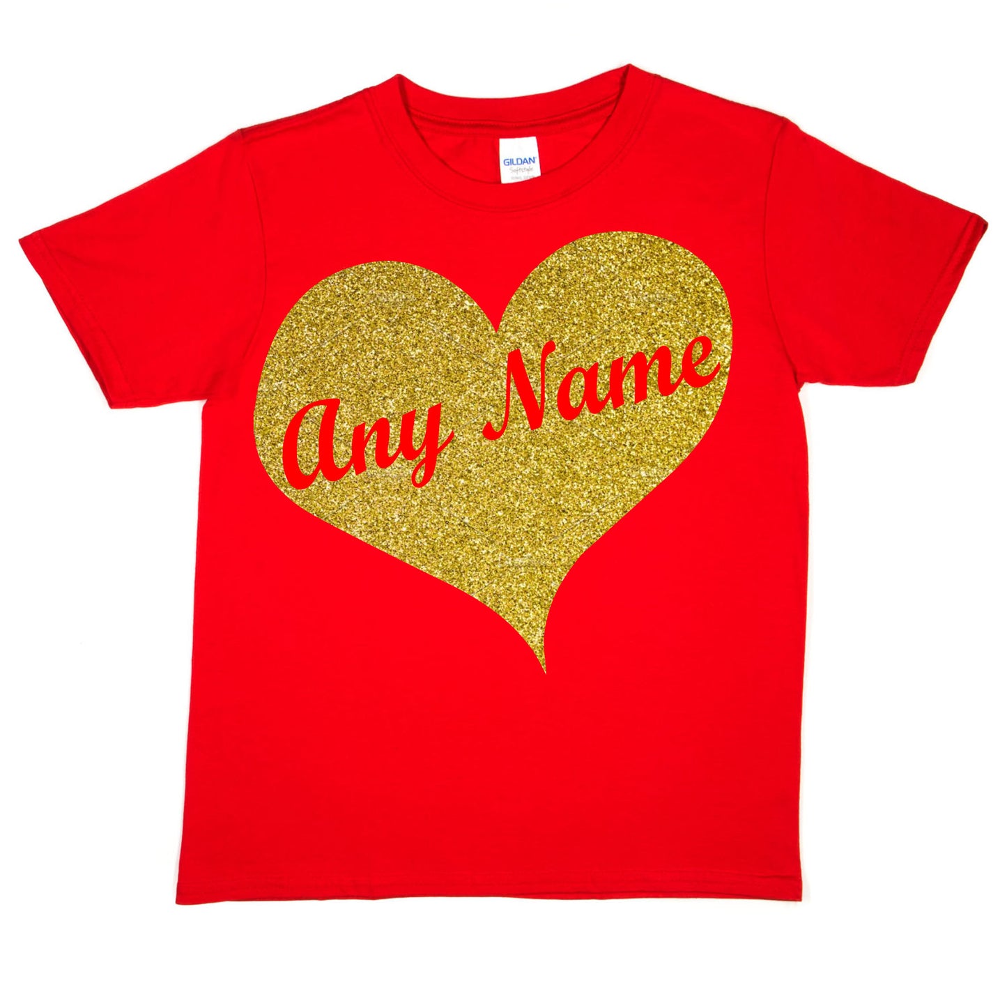 Kids Personalised Birthday Funny T-shirt In Gold Glitter Your Name Here