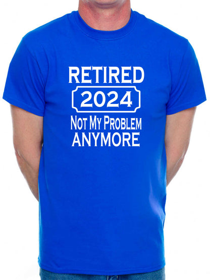 I Retired In 2024 T-Shirt Funny Retirement Gift For Men Man's Tee