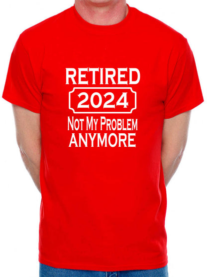 I Retired In 2024 T-Shirt Funny Retirement Gift For Men Man's Tee