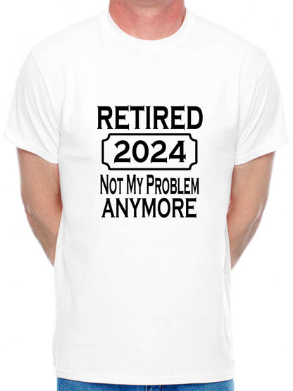 I Retired In 2024 T-Shirt Funny Retirement Gift For Men Man's Tee