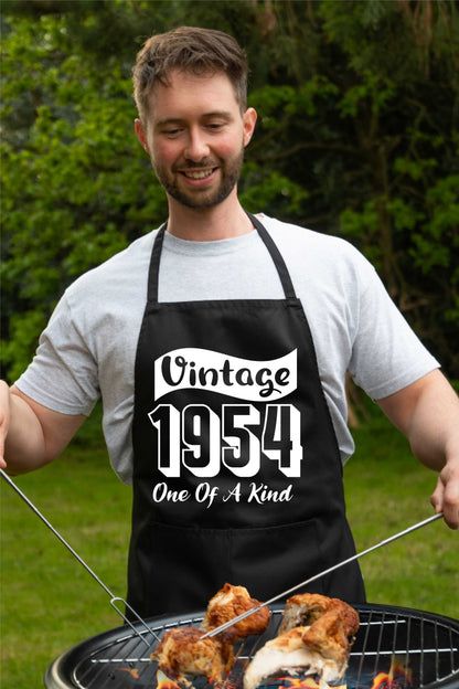 70th Birthday Vintage 1954 Age 70 Funny Apron Novelty Baking BBQ