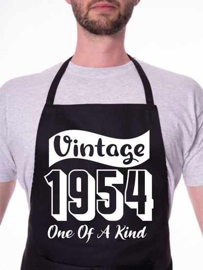 70th Birthday Vintage 1954 Age 70 Funny Apron Novelty Baking BBQ