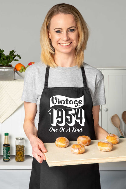 70th Birthday Vintage 1954 Age 70 Funny Apron Novelty Baking BBQ