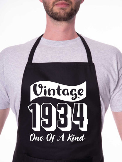 Vintage Birthday 1934 90th Birthday Funny Apron Novelty Baking BBQ