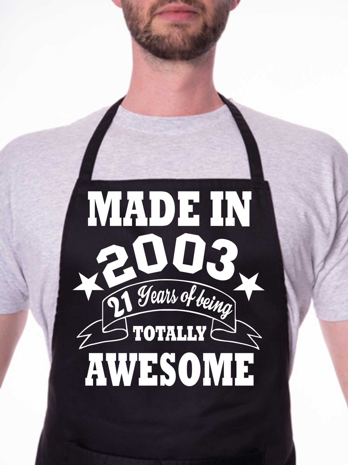 21st Birthday Made In 2003 BBQ Cooking Funny Novelty Apron