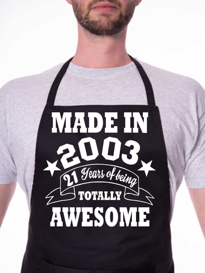21st Birthday Made In 2003 BBQ Cooking Funny Novelty Apron