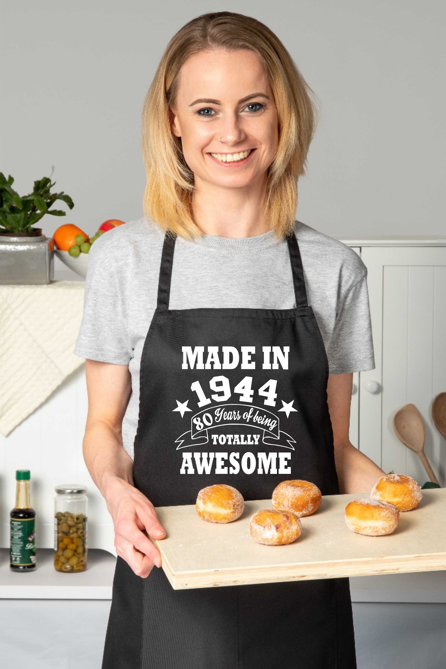 80th Birthday Made In 1944 BBQ Cooking Funny Novelty Apron