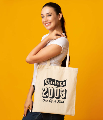 Born In 2003 21st Birthday Age 21 Funny Re Usuable Shopping Tote Bag