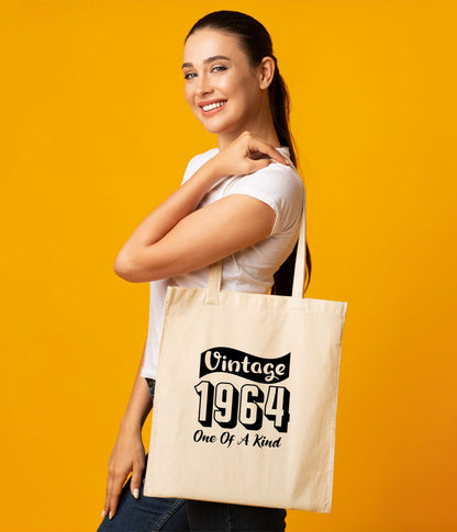 Born In 1964 60th Birthday Age 60 Funny Re Usuable Shopping Tote Bag