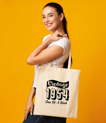 Born In 1954 70th Birthday Age 70 Funny Re Usuable Shopping Tote Bag
