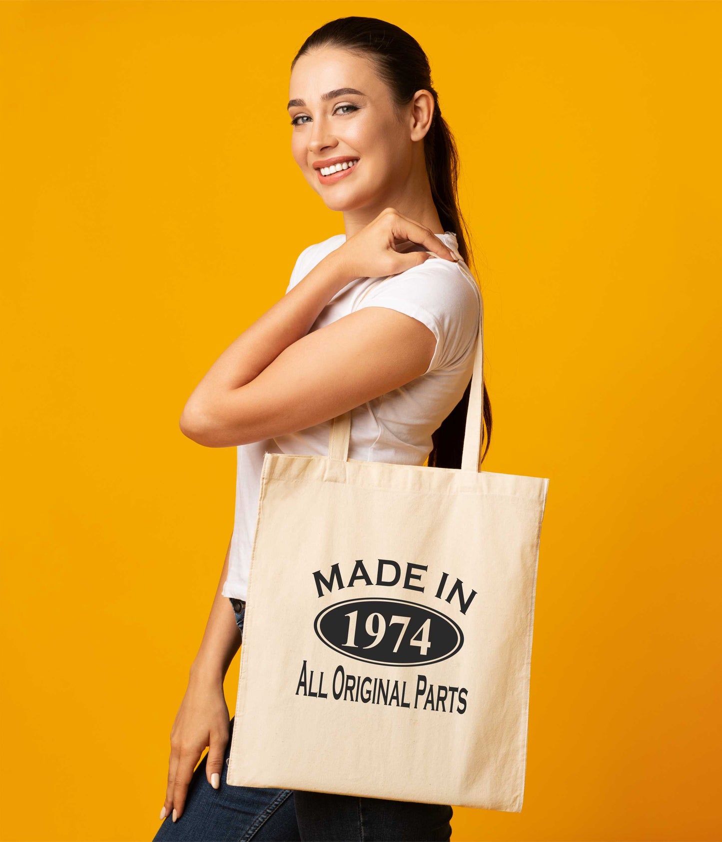 Print4u Shopping Tote Bag For Life Made In 1974 50th Birthday