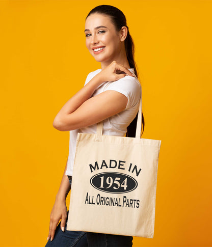 Print4u Shopping Tote Bag For Life Made In 1954 70th Birthday