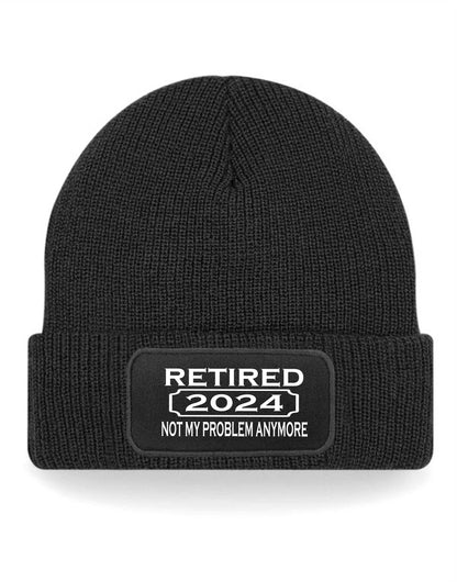 I Retired In 2024 Gift For Men Ladies Retirement Present Beanie Hat
