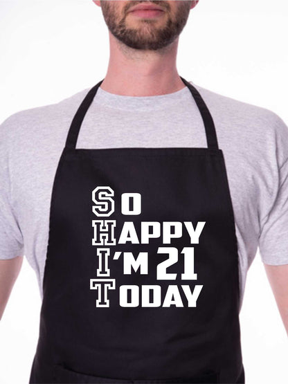 Apron Funny 21st Birthday Gift For Men & Ladies Turning 21 Present