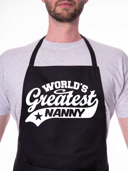 Apron Greatest Nanny Gift For Her Birthday Mother's Day Present