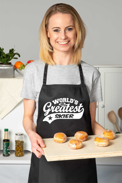 Apron Greatest Skier Gift For Him Gift for Her Skiing Birthday