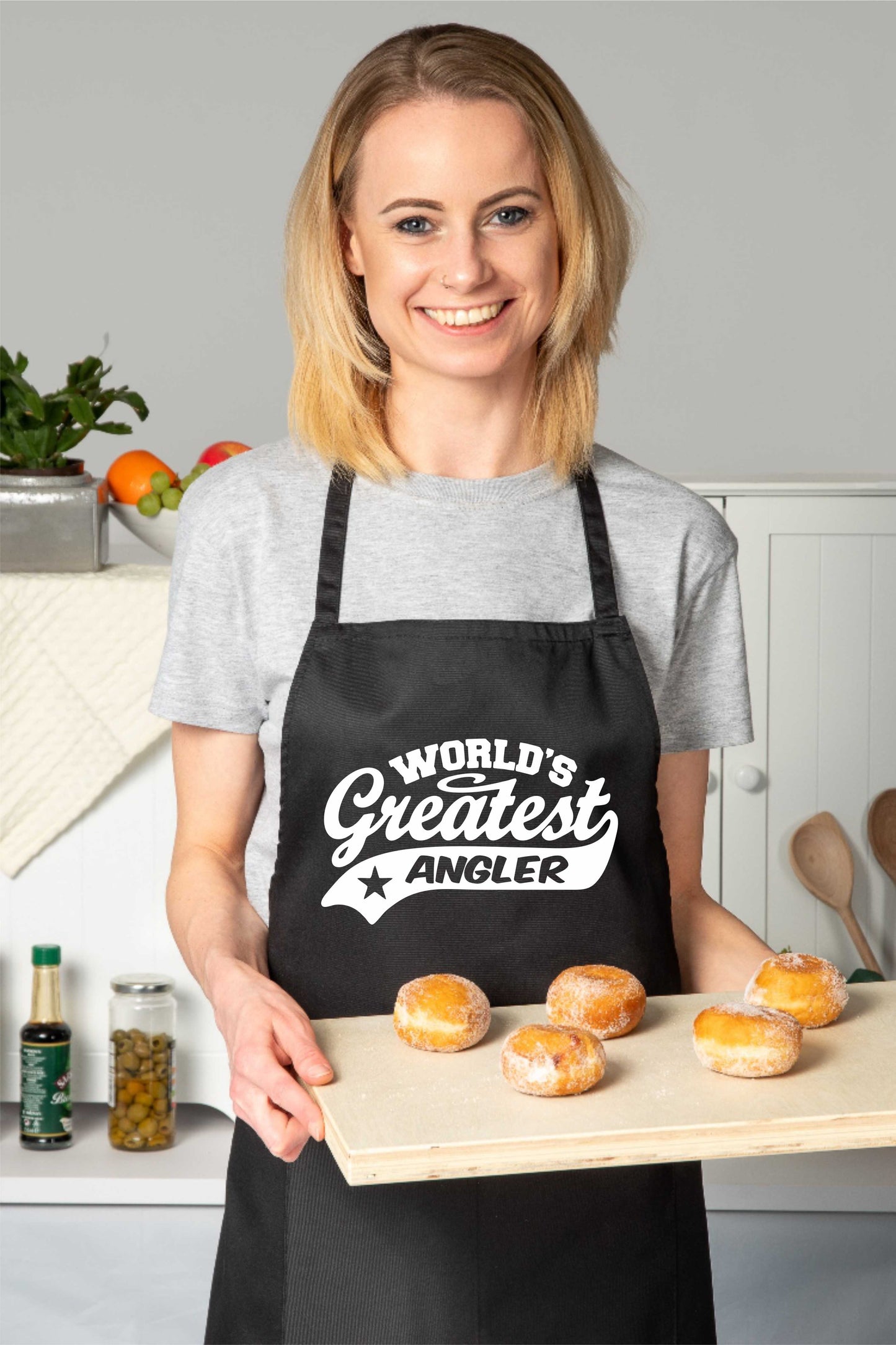Apron Greatest Angler Gift For Her Gift For Him Fishing Funny Birthday Present