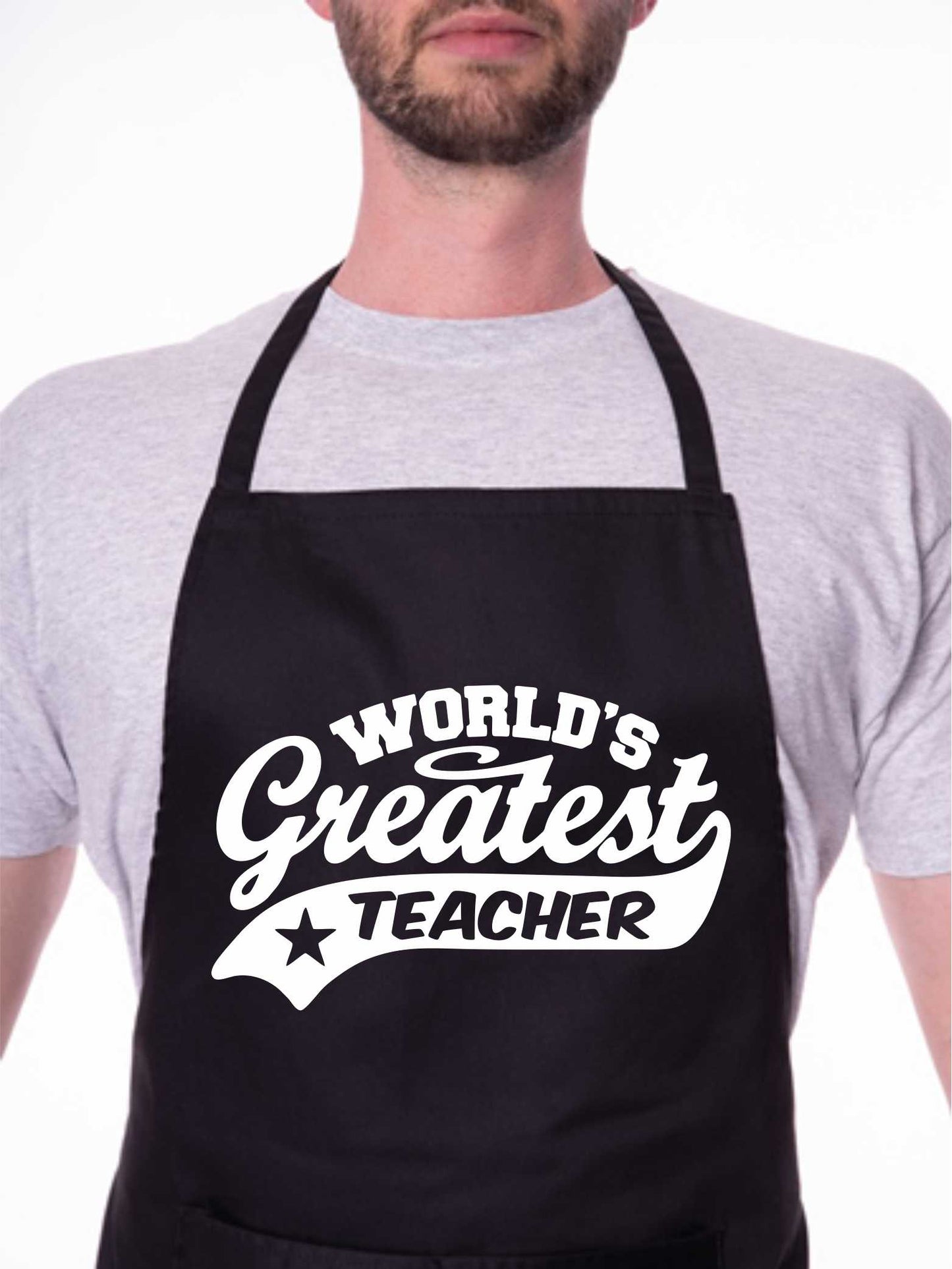 Apron Greatest Teacher Gift For Her Gift For Him Funny Birthday Present