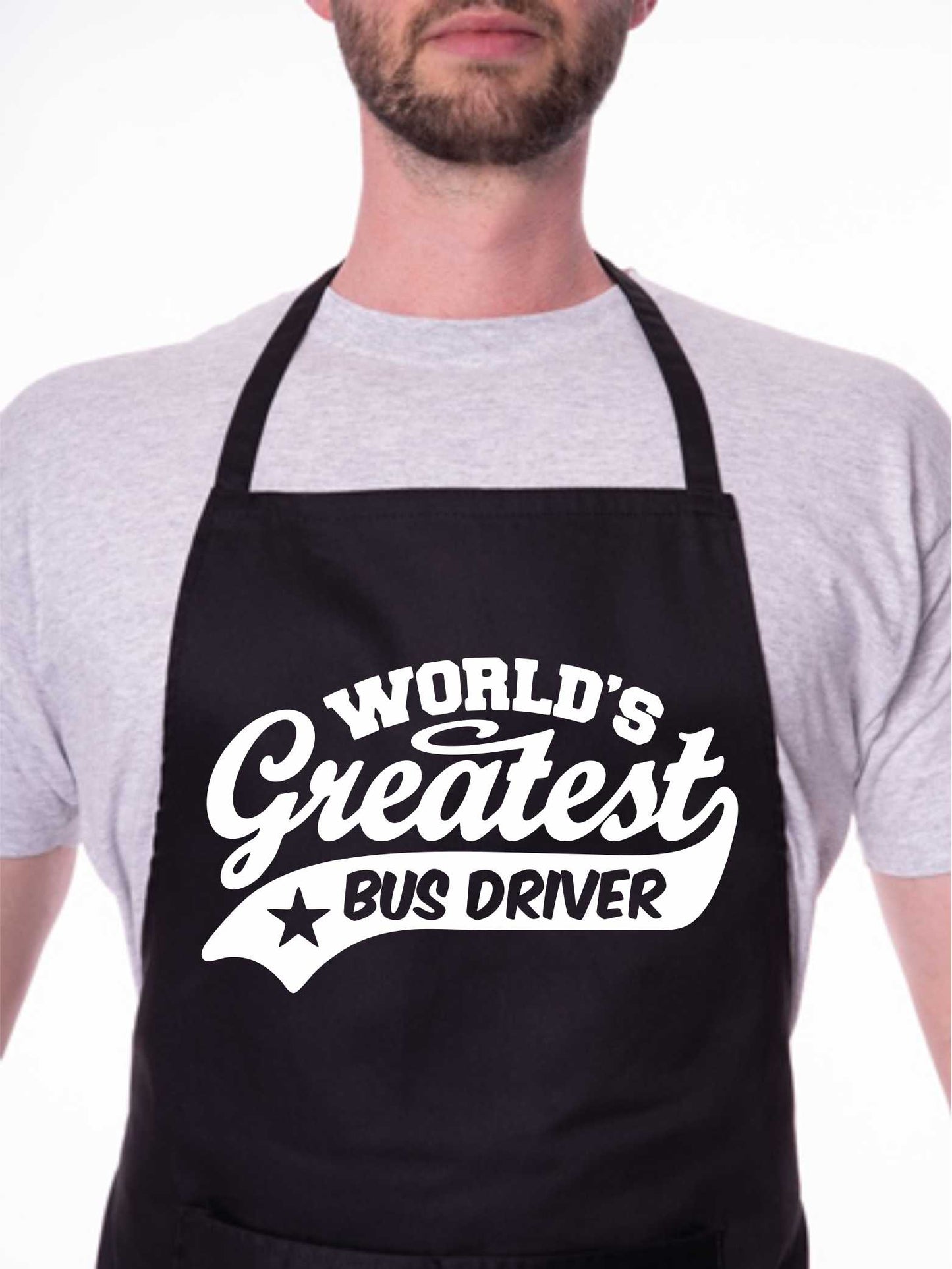 Apron Greatest Bus Driver Gift For Her Gift For Him Funny Birthday Present