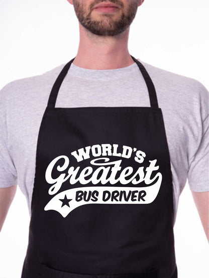 Apron Greatest Bus Driver Gift For Her Gift For Him Funny Birthday Present