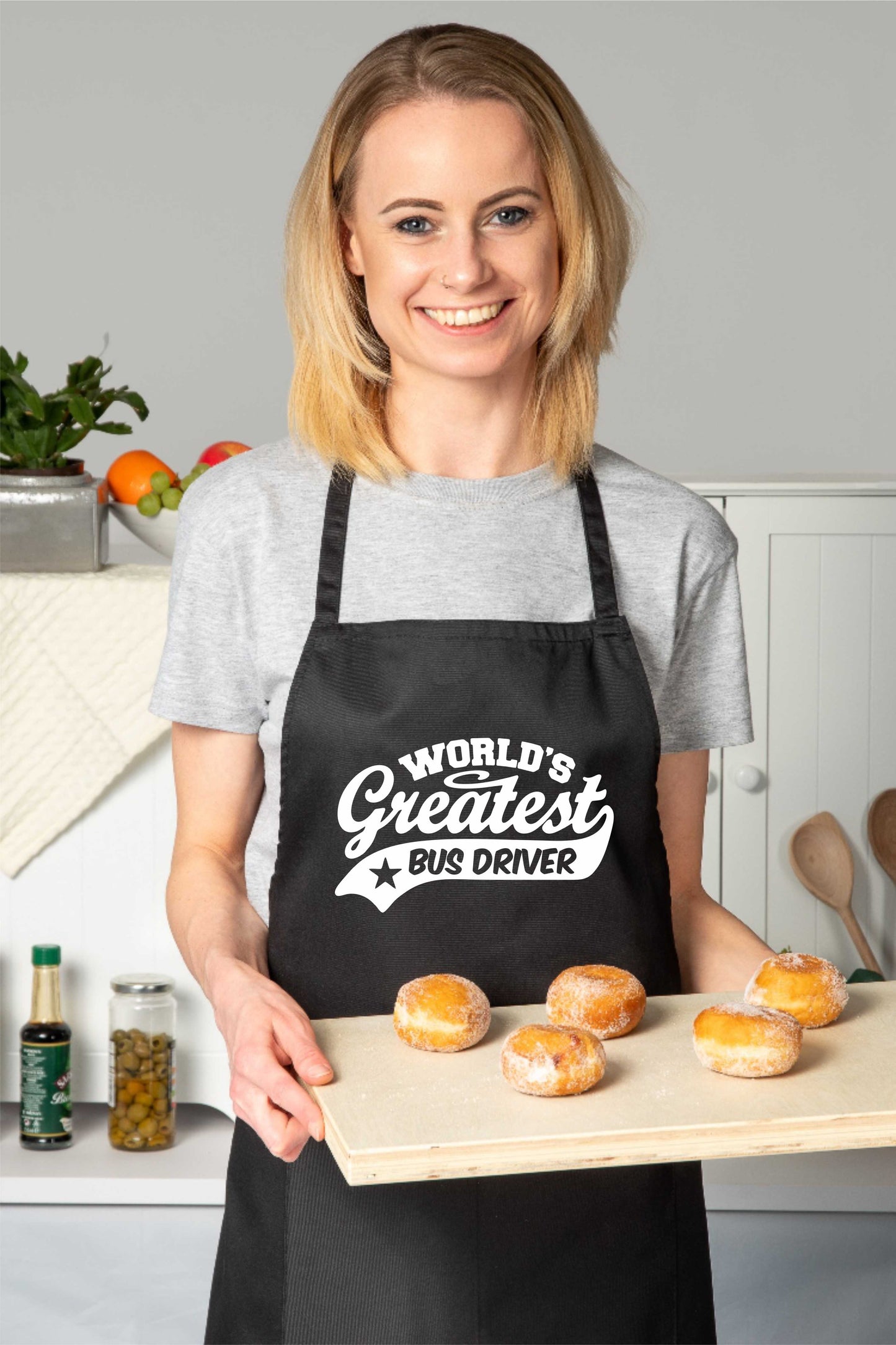 Apron Greatest Bus Driver Gift For Her Gift For Him Funny Birthday Present