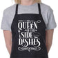 Queen Of Side Dishes Ladies Funny Apron Funny Birthday Gift Cooking Baking BBQ