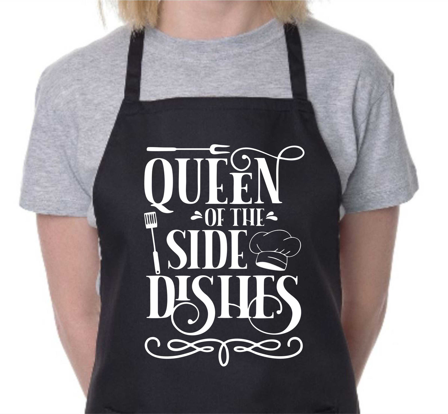 Queen Of Side Dishes Ladies Funny Apron Funny Birthday Gift Cooking Baking BBQ