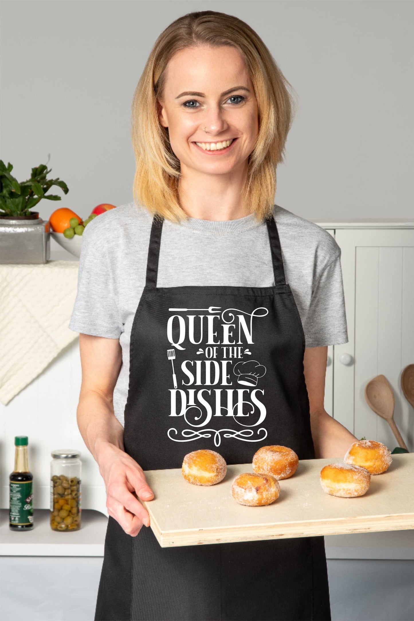 Queen Of Side Dishes Ladies Funny Apron Funny Birthday Gift Cooking Baking BBQ
