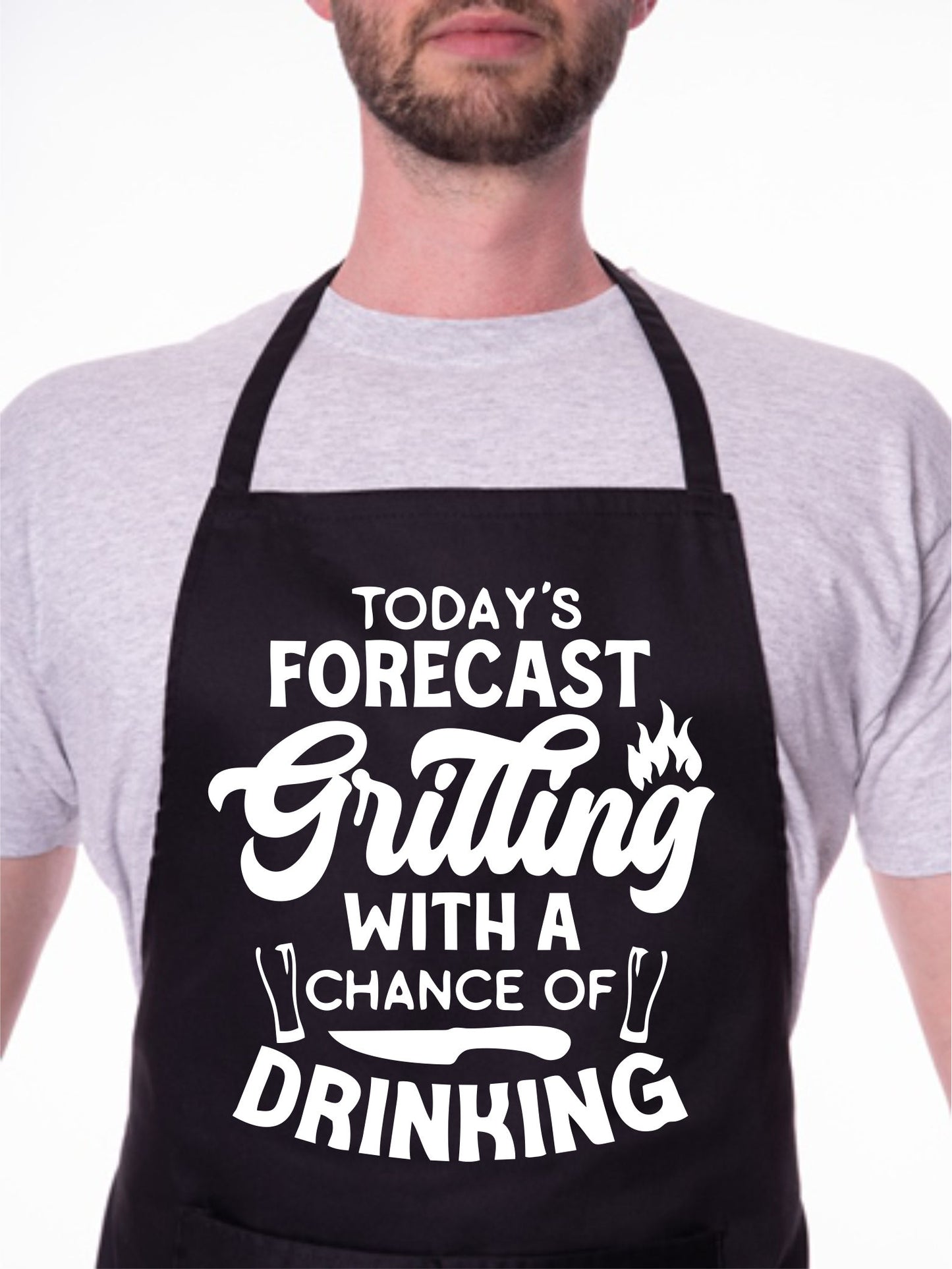 Grilling & Drinking Funny Apron Father's Day Birthday Gift Cooking Baking BBQ