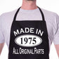 Made In 1975 50th Birthday BBQ Cooking Funny Novelty Apron