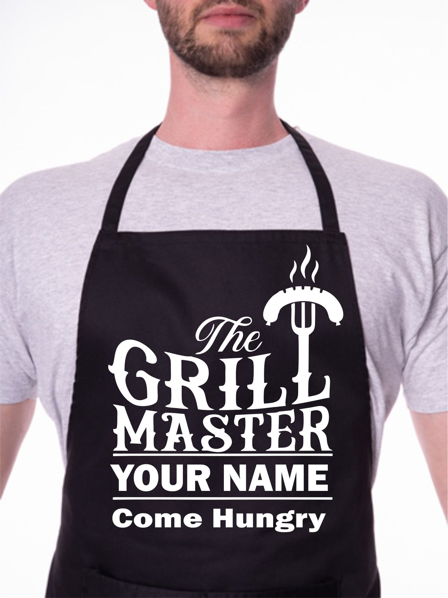 Personalised Apron The Grill Master Any Name Father's Day Birthday Funny Gift