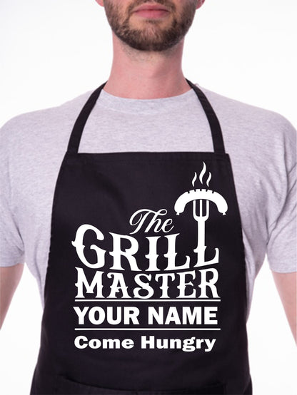Personalised Apron The Grill Master Any Name Father's Day Birthday Funny Gift
